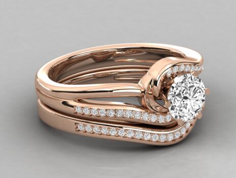 Anillo Rose Elegance con destellos